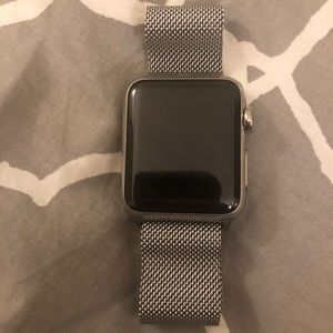 Apple Watch Series 1 with silver band